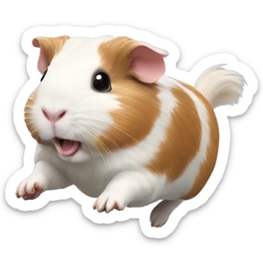 Guineapig jumping sticker