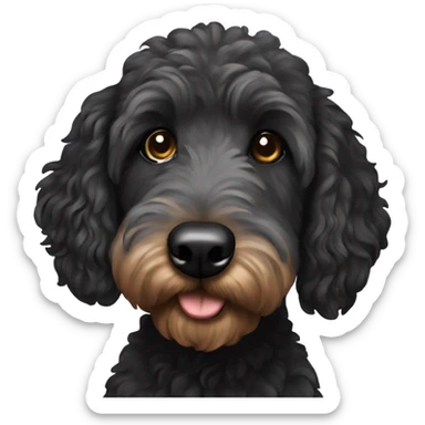black goldendoodle sticker