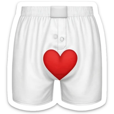 dungeon crawler carl's boxer shorts: white men's boxer shorts with red heart print sticker