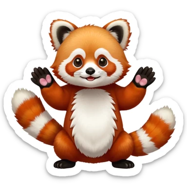 red panda clapping sticker