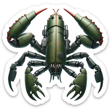 military alien lobster  sticker