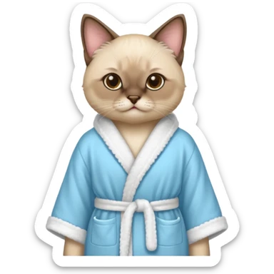 siamese cat with bathrope sticker