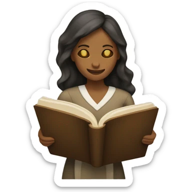 Una mujer con una biblia leyendo sticker