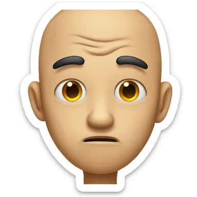 Emoji rolls his eyes and covers his face with his hand sticker