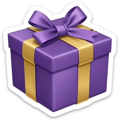 purple noel giftbox sticker