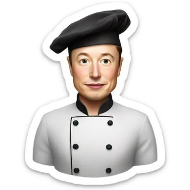 elon musk with chefs hat sticker