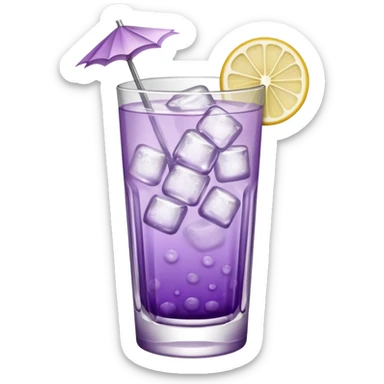 Cocktail light purple with high glass sticker
