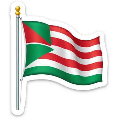 Create The flag called “ikurriña” From The basque country sticker