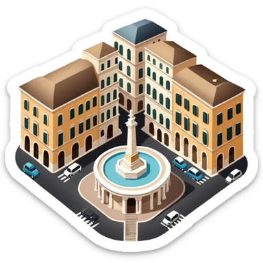 piazza di spagna view from up above
no square style no frame png style 
no squared only building sticker