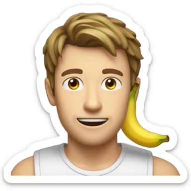 Mr beast qui mange une banane sticker