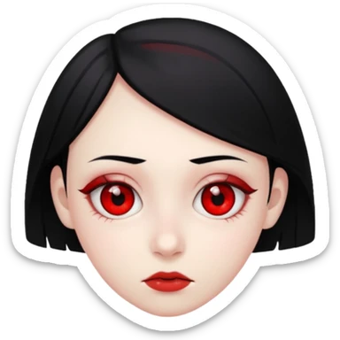 Crea un emoji kn la vibra de un drogado haz la wuea k te pido ph wn oe la cara normal noma blanca kn los ojos rojos y k estén hachicados igual k los chinos k sea joven y kn el pelo negro mira k las pupilas sean negras pero k tenga los glóbulos rojos  sticker