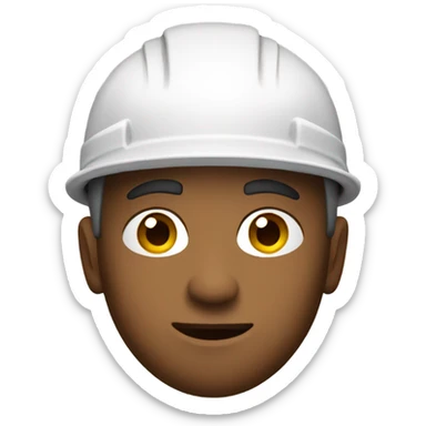 A construction worker wearing a cap. sticker