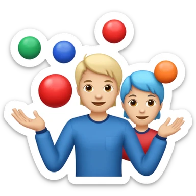 can some of the juggling balls faces (depicting customers and stakeholders) sticker