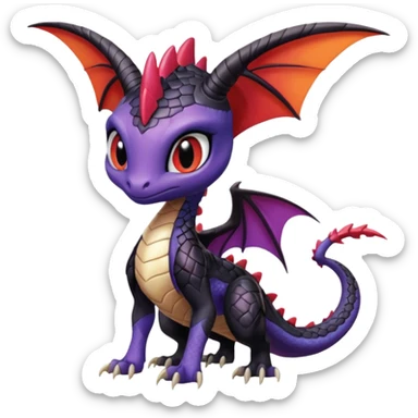 Colorful Realistic Exotic Meloetta-Cynder-Spyro-Toothless-Fakémon-creature-hybrid sticker