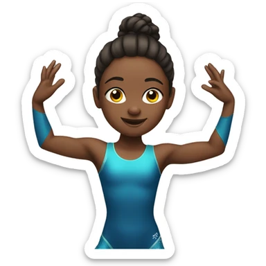 Girl doing gymnastics sticker