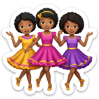 Variety Black girls dancing sticker