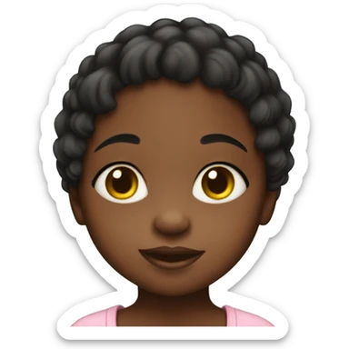 Cute black baby girl sticker