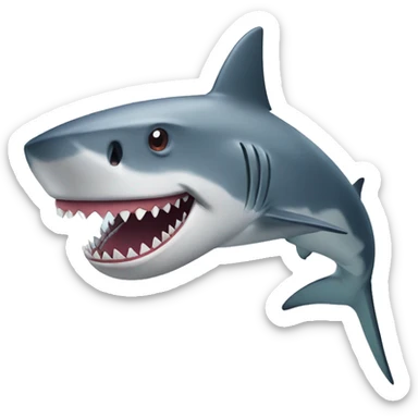 shark with makup sticker