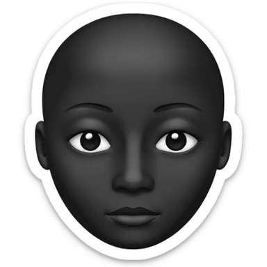 Minimalist flat vector icon, iOS style, thin black outline on a white background. Human silhouette. Black, completely monochrome, matte. Impersonal, no eye sockets, no hair. sticker