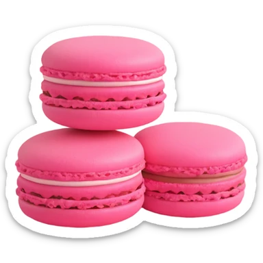 pink macaron sticker