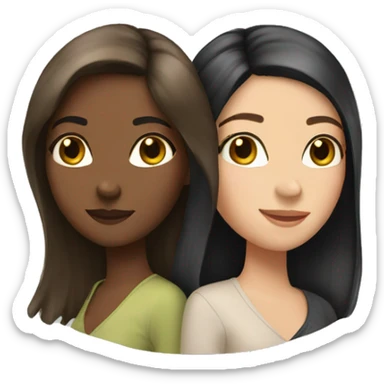 Three girl friends  sticker