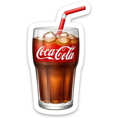 Glass of Coca cola sticker