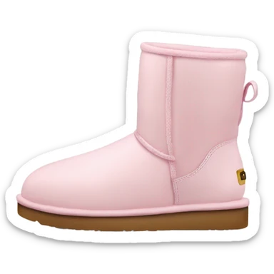 light short pink uggs with platform sticker