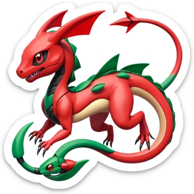 Meloetta-Guilmon-Rayquaza-Pokémon-Fakémon-creature sticker