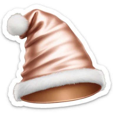 Realistic isolated rose gold Santa hat. sticker