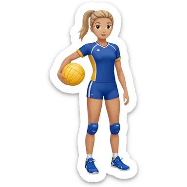 volleyball girl full body sticker