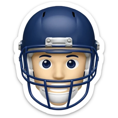 College football player helmet in  navy blue color  sticker