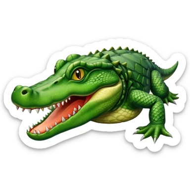 full body of alligator, front view sticker