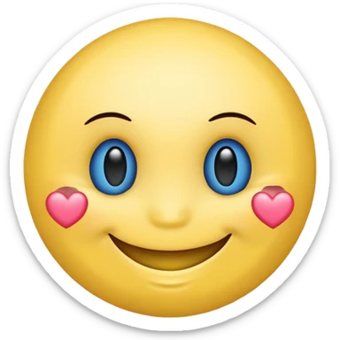 Smiley face with blue heart eyes and the word 'approved' written below it in blue text sticker