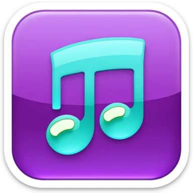 Purple and Cian Symbol Spotify app sticker
