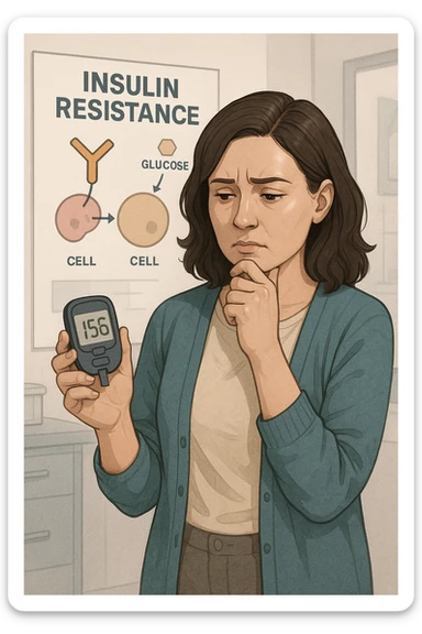 donna con insulino resistenza sticker