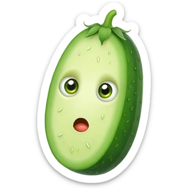 un pepino con ojos sticker