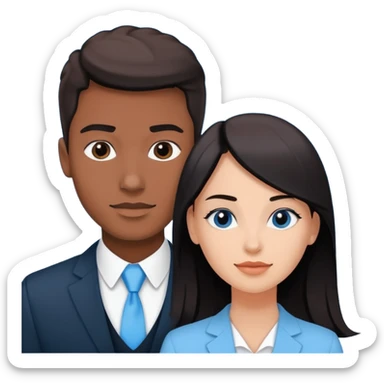 creame elementos graficos sguieendo este mismo modelo pero pensando en que sean para educacion edtech elearnig de ese estilo version hombre joven y mujer joven con colores coprorativos celeste negro blanco pero como elemento grafico no en 3d sticker