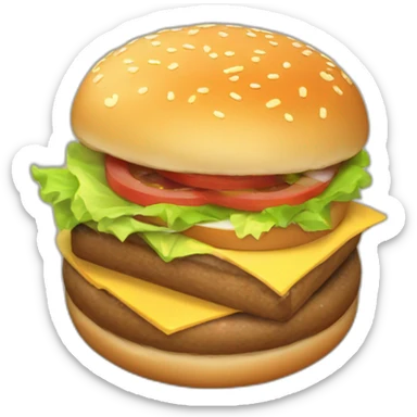 burger bun isometric sticker