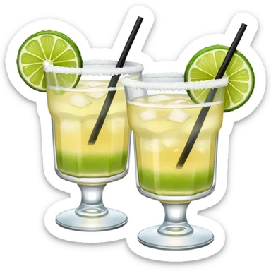 margaritas. one normal and one spicy  sticker