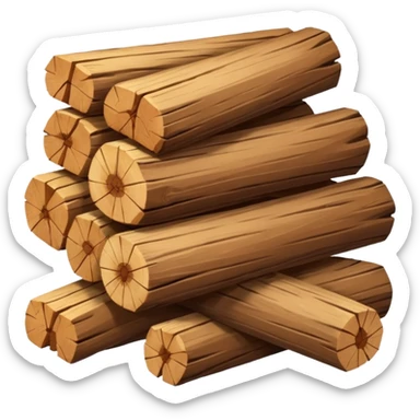 pile of wood emoji sticker