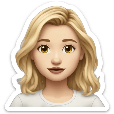 chloë grace moretz cartoon wearing tee sticker