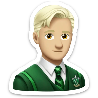 Draco Malfoy in Slytherin clothes sticker