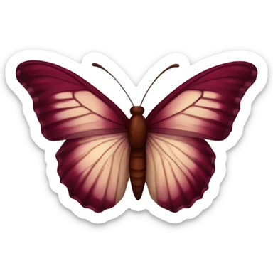 burgundy butterfly sticker
