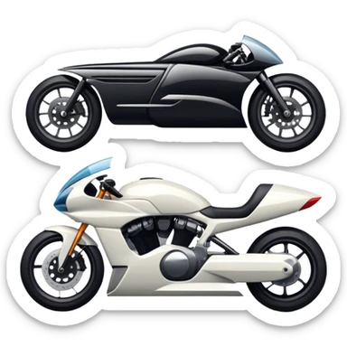 An icon showcasing a sleek motorcycle and a powerful car side by side, with bold, dynamic lines emphasizing speed and performance. highlighting their sleek design, custom tuning, and the excitement of the open road. Perfect for showcasing adventure and freedom on wheels. transparent background sticker