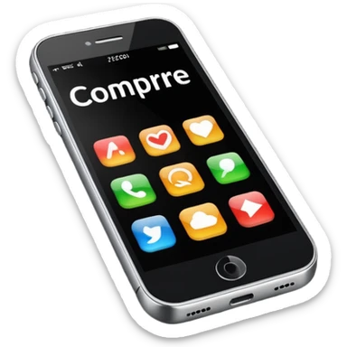 Quero uma desenho de celular e em baixo quero uma frase escrita ass vendendo esse celular em português sticker