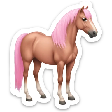 a pink horse  sticker
