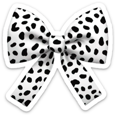 White leopard print bow sticker