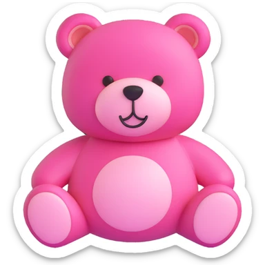 pink teddy bear sticker