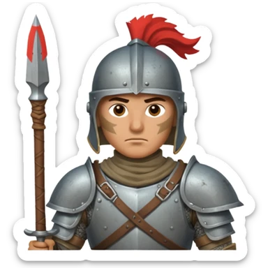 Guard – Armored soldier with spear or halberd sticker