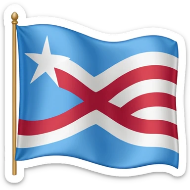 Original light blue flag of Puerto Rico  sticker